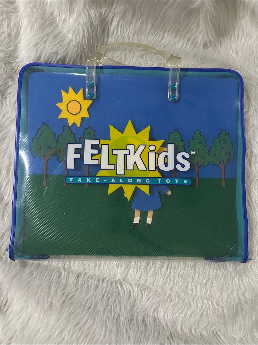 Blue and Green Take-Along Tote - Kids Activity Bag